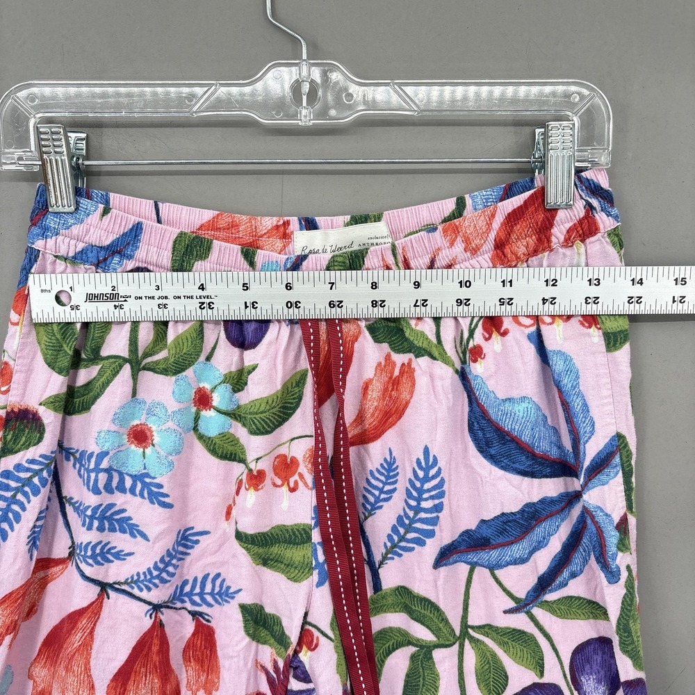 Rosa De Weerd‎ Anthropologie Pajama Pants Womens XS Multicolor Floral Jersey - Picture 4 of 12